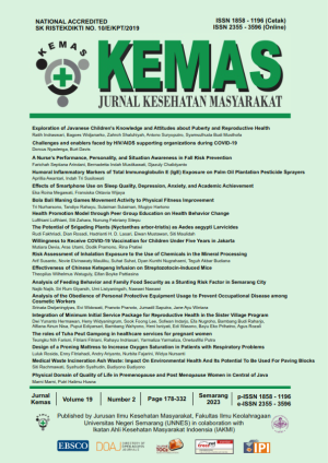 KEMAS : Jurnal Kesehatan Masyarakat (SK Ristekdikti No.10/E/KPT/2019, Internasional)