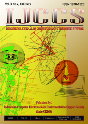 Image of IJCCS: Indonesian Journal of Computing and Cybernetic Systems (Terakreditasi B DIKTI No. 51/E/KPT/2017)
