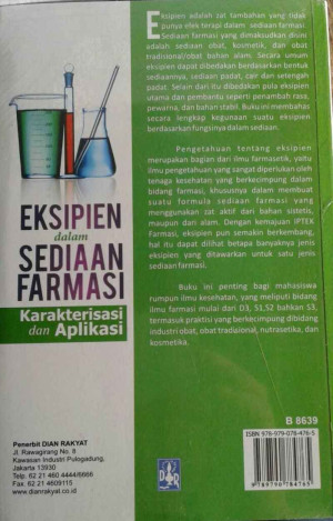Eksipien dalam Sediaan Farmasi: Karakterisasi dan aplikasi